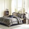 Edge Collections - 18'' x 16' - Blue - Intelligent Design Twin Plaid Comforter Set with Bed Sheets and Pillow - 1 Set